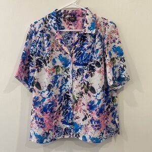 Colourful Abstract Button Up Shirt